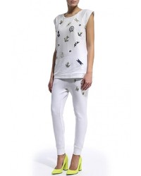 Белые узкие брюки от Pinko