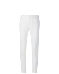 Белые узкие брюки от Saint Laurent