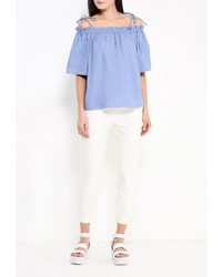 Белые узкие брюки от Sela