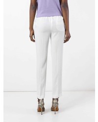 Белые узкие брюки от Ermanno Scervino