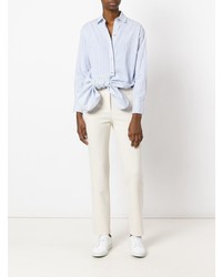 Белые узкие брюки от Theory