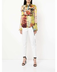 Белые узкие брюки от Juan Hernandez Daels