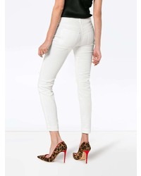 Белые хлопковые джинсы скинни от Dolce & Gabbana