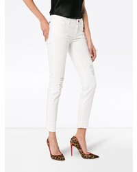 Белые хлопковые джинсы скинни от Dolce & Gabbana