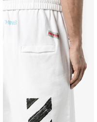 Мужские белые хлопковые шорты с принтом от Off-White
