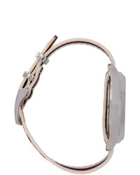 Мужские белые часы из плотной ткани от Gucci