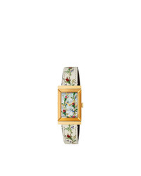 Женские белые часы с цветочным принтом от Gucci