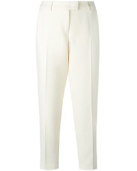 Женские белые шелковые брюки от Fendi