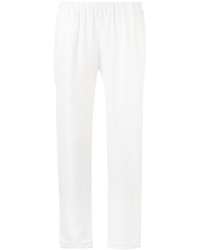 Женские белые шелковые брюки от P.A.R.O.S.H.