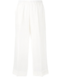 Женские белые шелковые брюки от P.A.R.O.S.H.
