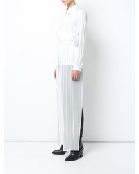 Женские белые шелковые брюки от Ann Demeulemeester