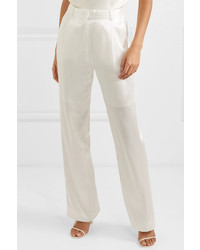 Женские белые шелковые классические брюки от Michael Lo Sordo