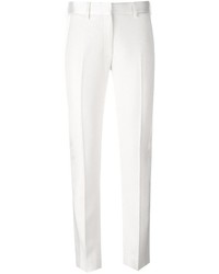 Женские белые шелковые классические брюки от Victoria Beckham