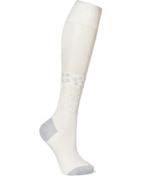 Белые шелковые носки