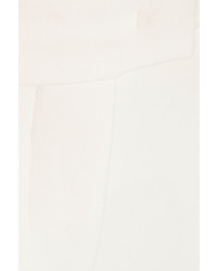 Белые шелковые узкие брюки от Fendi