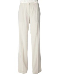 Белые шелковые широкие брюки от Brunello Cucinelli