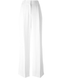 Белые шелковые широкие брюки от Givenchy