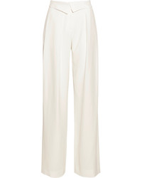 Белые шелковые широкие брюки от Jason Wu