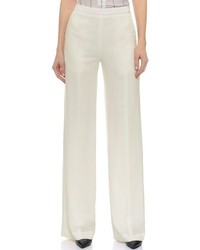 Белые шелковые широкие брюки от Jenni Kayne