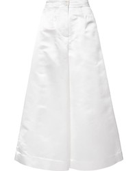 Белые шелковые широкие брюки от Tome