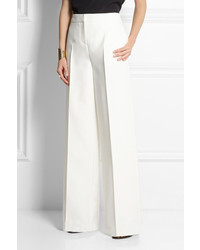 Белые шелковые широкие брюки от Valentino