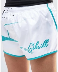 Мужские белые шелковые шорты от Siksilk