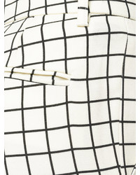 Женские белые шерстяные брюки в шотландскую клетку от Etro
