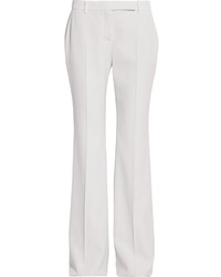 Белые шерстяные брюки-клеш от Alexander McQueen