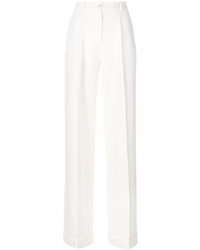 Женские белые шерстяные брюки от Ermanno Scervino