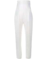 Женские белые шерстяные брюки от Haider Ackermann