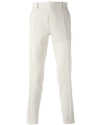 Белые шерстяные классические брюки
