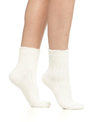 Белые шерстяные носки
