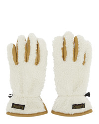 Белые шерстяные перчатки