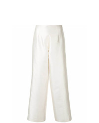 Белые шерстяные широкие брюки от Bambah
