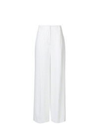 Белые широкие брюки в вертикальную полоску от Rachel Zoe