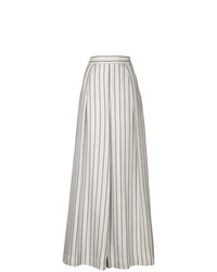Белые широкие брюки в вертикальную полоску от Zimmermann