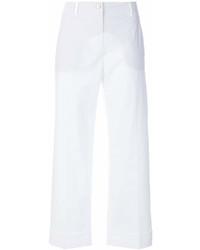 Белые широкие брюки от Alberto Biani