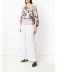 Белые широкие брюки от Erika Cavallini