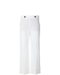 Белые широкие брюки от Incotex