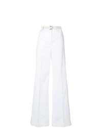 Белые широкие брюки от Moncler