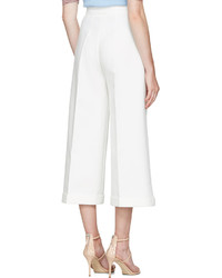 Белые широкие брюки от Fendi
