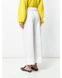 Белые широкие брюки от Incotex