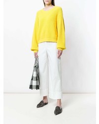 Белые широкие брюки от Incotex