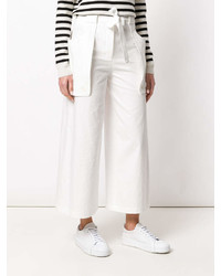 Белые широкие брюки от Thom Browne