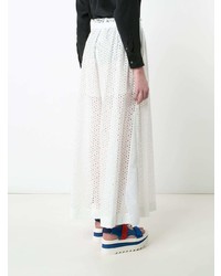 Белые широкие брюки от Sacai