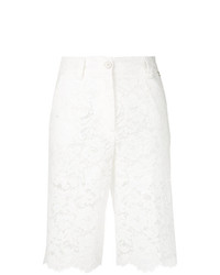 Женские белые шорты-бермуды с вышивкой от Twin-Set
