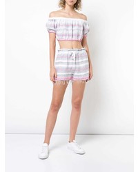 Женские белые шорты в горизонтальную полоску от Lemlem