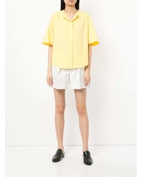 Женские белые шорты в горошек от Jil Sander Navy