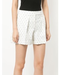 Женские белые шорты в горошек от Jil Sander Navy