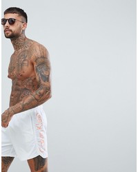 Белые шорты для плавания с принтом от Calvin Klein